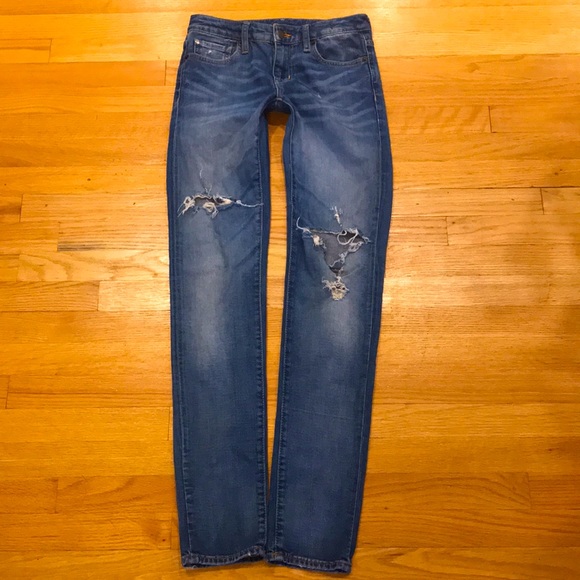 DENIM & SUPPLY Ralph Lauren RIPPED Low Slim Jeans - Picture 4 of 16